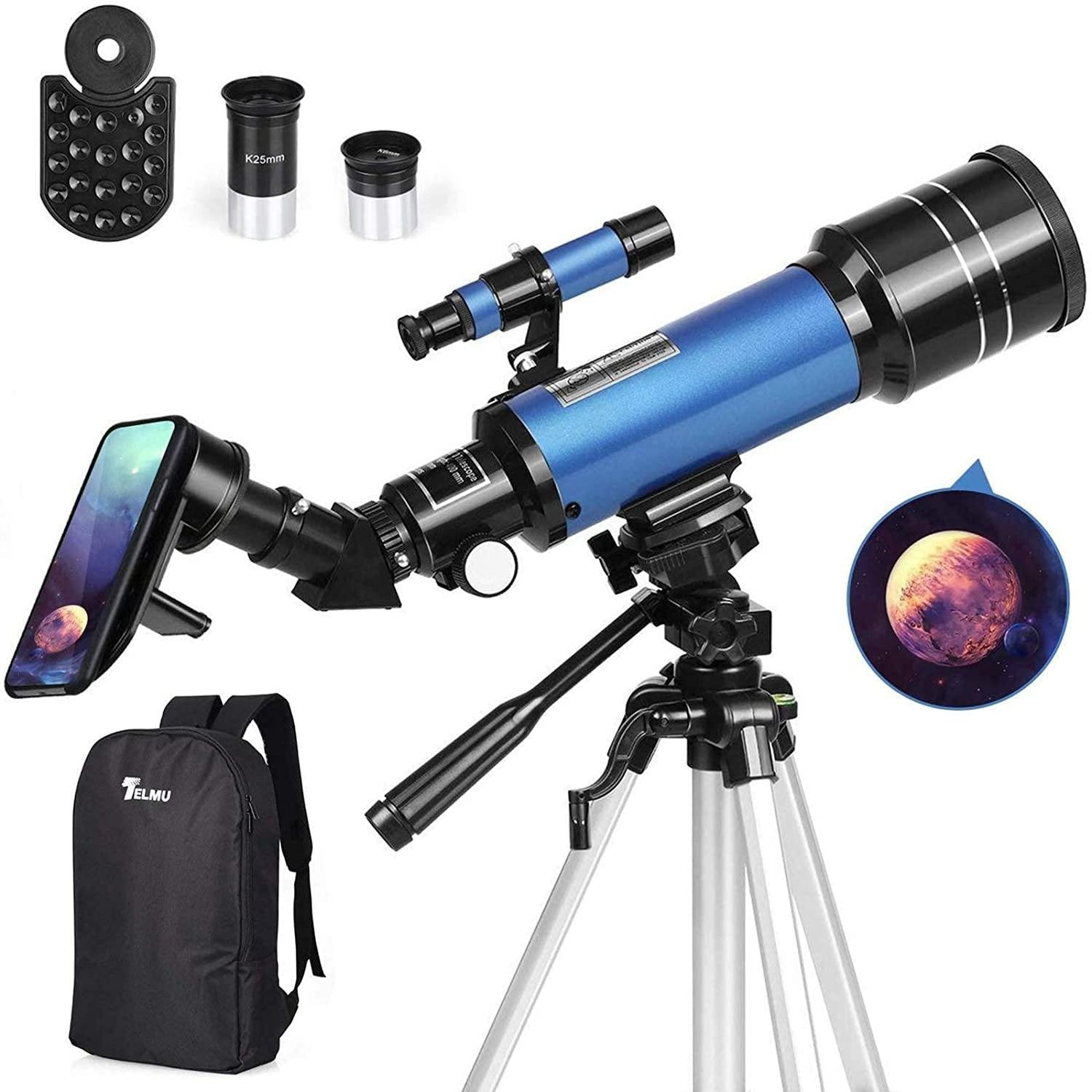 Adjustable Tripod Telescope 70mm with 67x Magnification