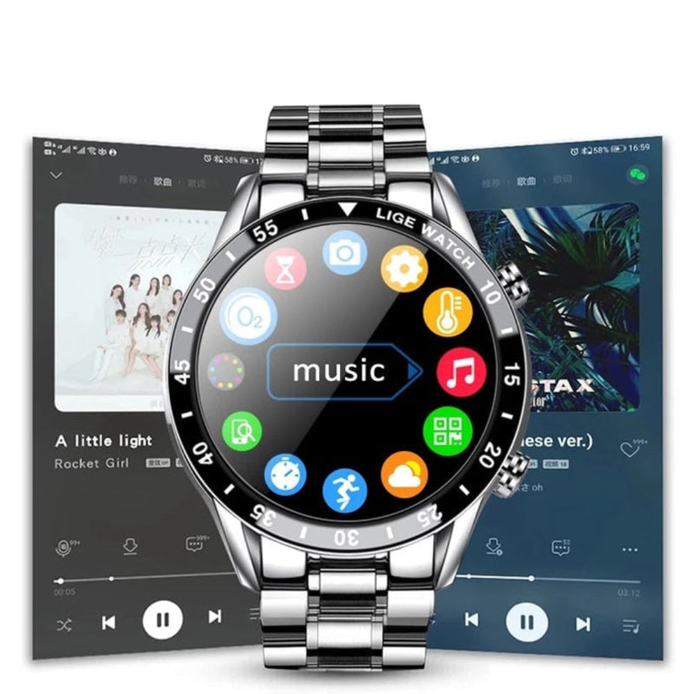 AureaSteel | 4G Smartwatch with AMOLED Display and Multi-Function GPS Features