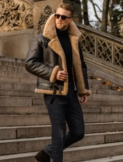 Aurelian | Luxe Shearling Aviator with Vintage Edge