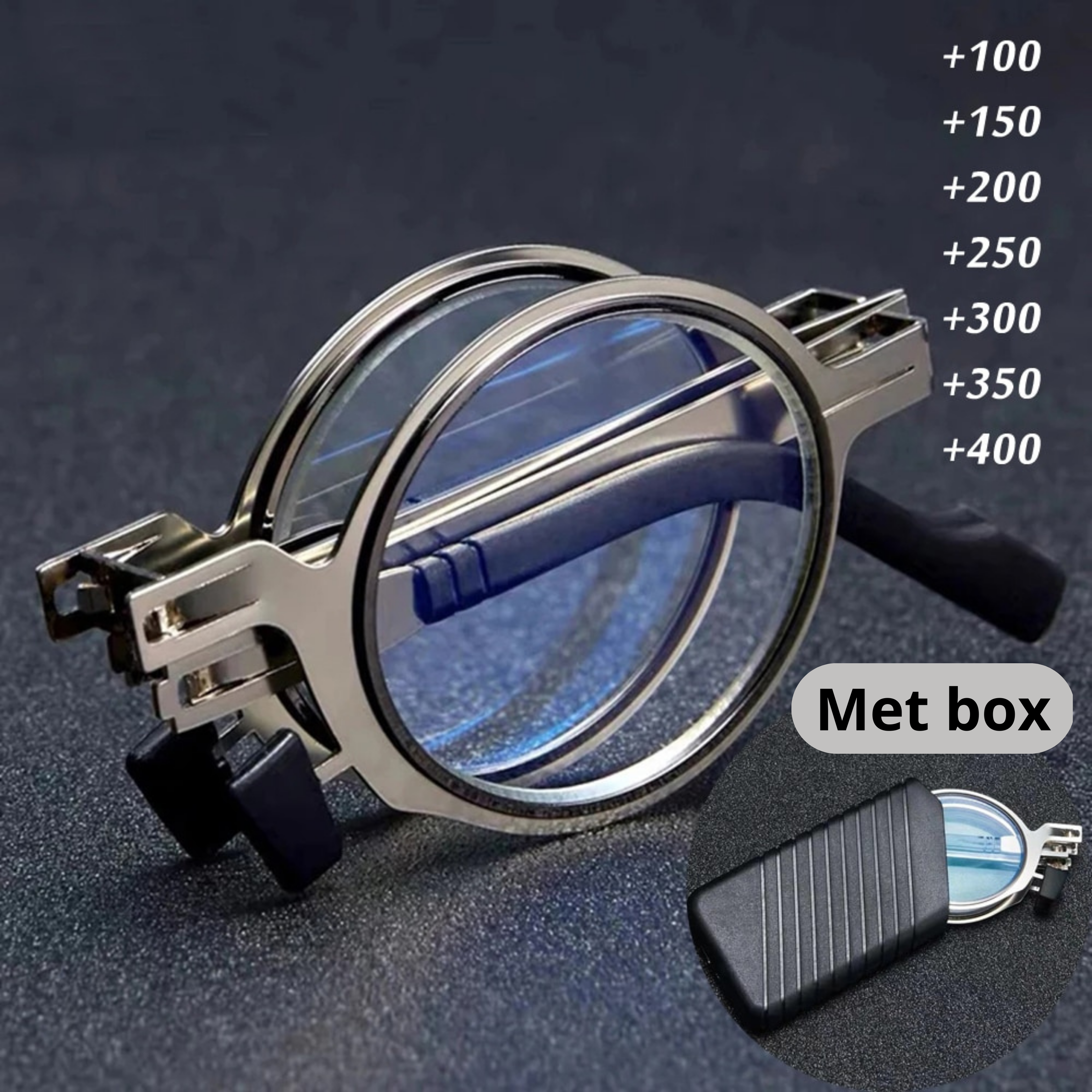 Blue Light Filter Foldable Reading Glasses – Ultralight Pocket-Sized Design with Case