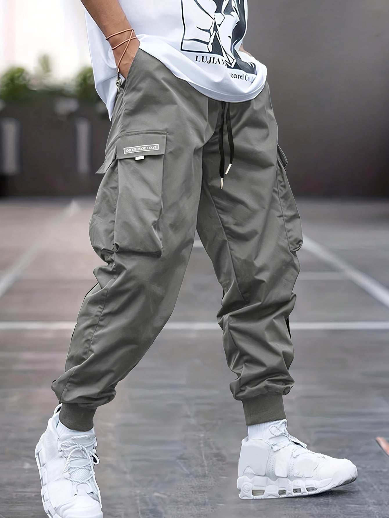 Men's Cargo Trousers - Cotton Blend