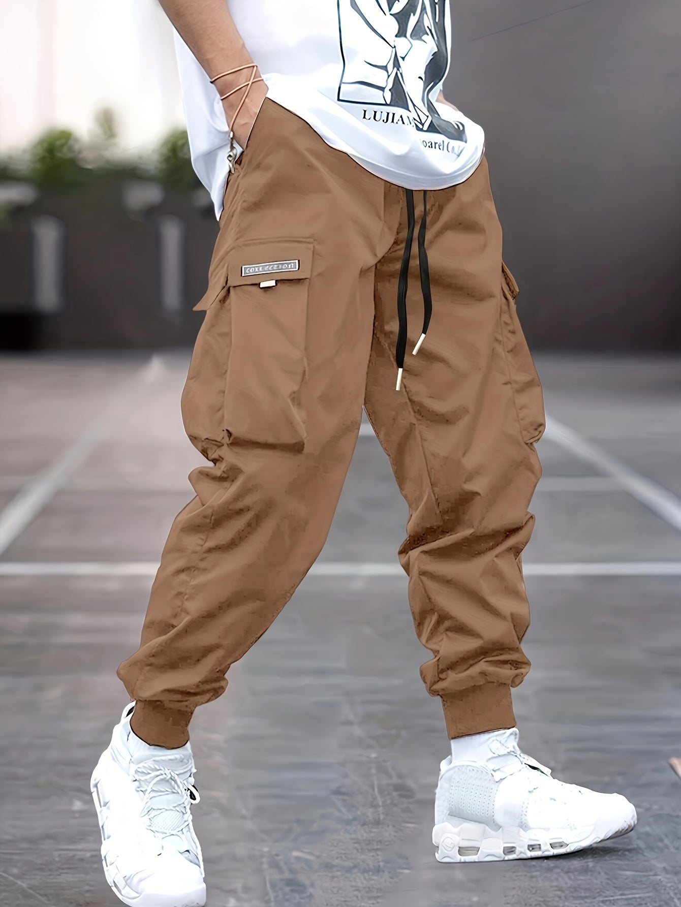Men's Cargo Trousers - Cotton Blend