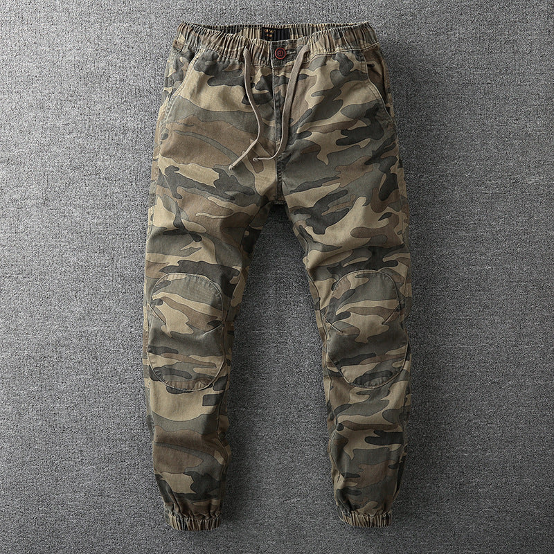 Men's Camouflage Cargo Trousers - Cotton