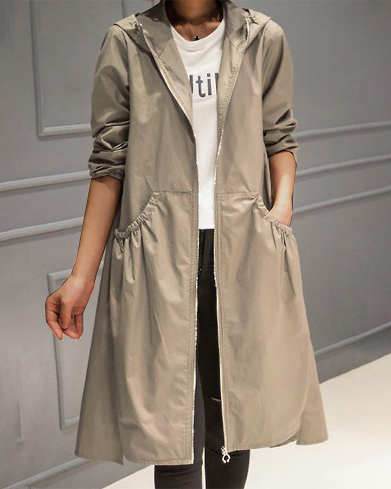 Women's Long Stylish Waterproof Jacket