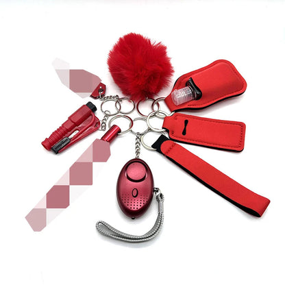 All-in-One Self Defense Kit for Women – 9-Piece Keychain Safety Set with Alarm, Whistle, and Emergency Tools