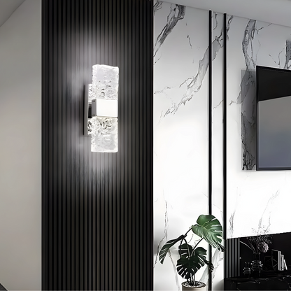 AuraLuxe – Crystal LED Wall Lamp
