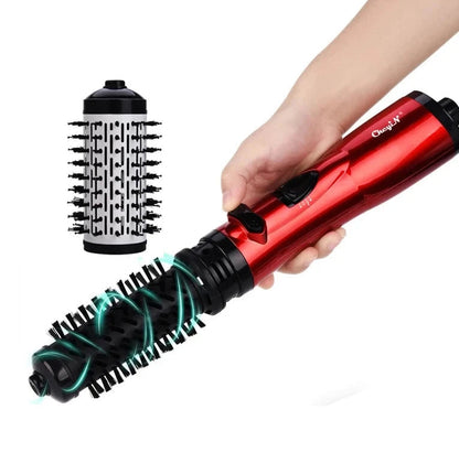 Auto-Rotating Hair Styler Ionic Round Brush 2-in-1 for Effortless Volume