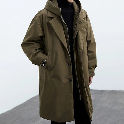 Harold | Men's Warm Waterproof Trench - Elegant Quilted Puffer Design