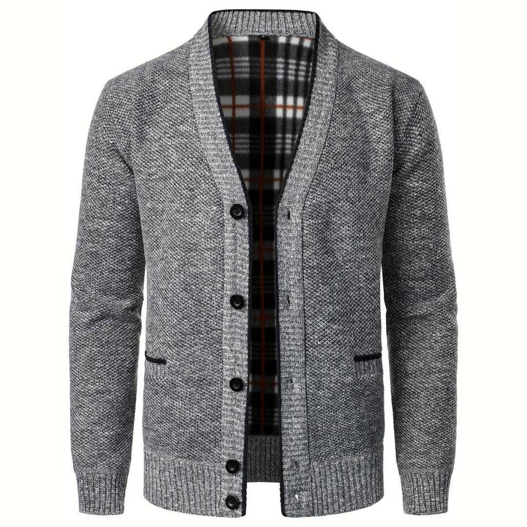 Men's V-Neck  Cardigan - Button Knit Vest