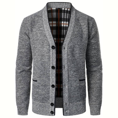 Men's V-Neck  Cardigan - Button Knit Vest