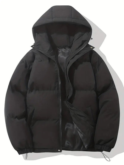 Men's Hooded  Puffer Jacket with Down Insulation