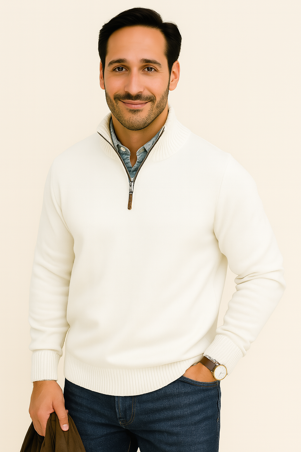 Raban | Classic Black Cashmere Pullover Sweater for Men