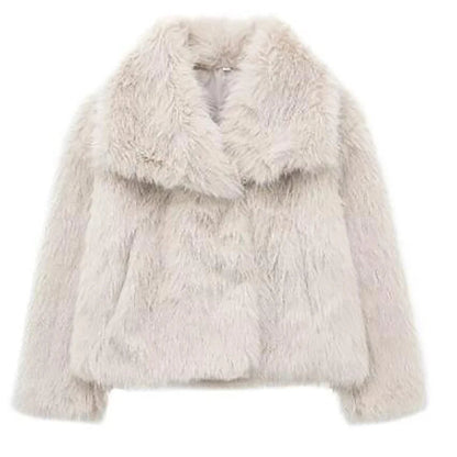 Women’s Faux Fur Short Jacket | Lightweight Warm Winter Coat for High-Street Fashion